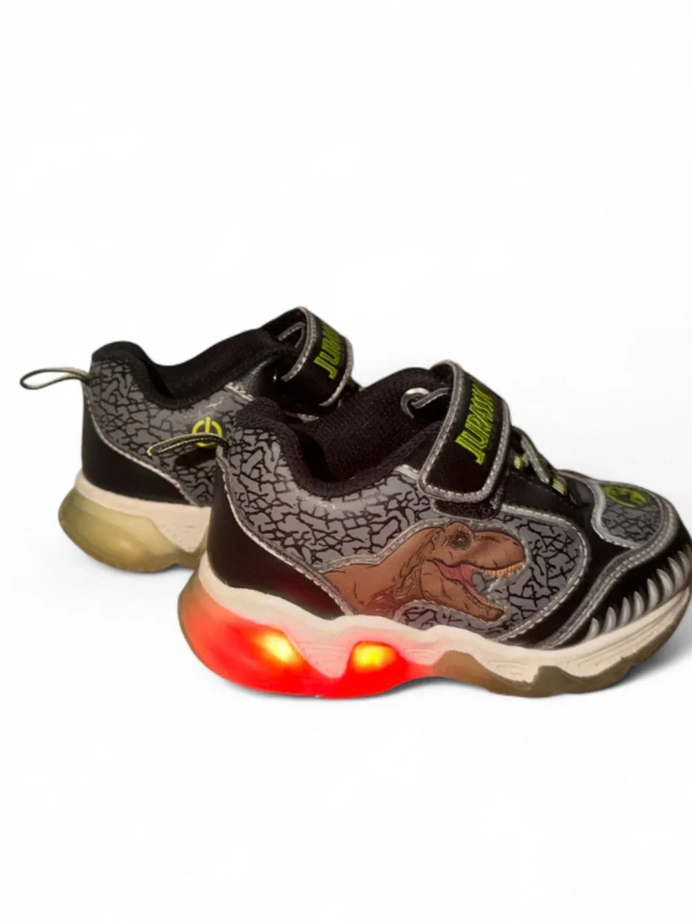 Jurassic World light up toddler sneakers size 7
